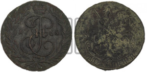 2 копейки 1765 года ММ (ММ, Красный  монетный двор)