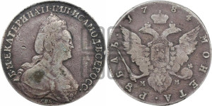 1 рубль 1784 года СПБ/ММ (новый тип)