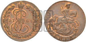 Денга 1784 года КМ (КМ, Сузунский монетный двор). Новодел.