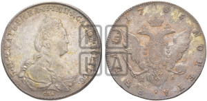 1 рубль 1785 года СПБ/ЯА (новый тип)