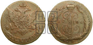 5 копеек 1766 года СПМ (СПМ, Санкт-Петербургский монетный двор)