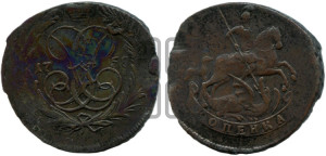 Копейка 1758 года (с вензелем Елизаветы I)