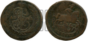 1 копейка 1763 года ММ (ММ или без букв, Красный  монетный двор)