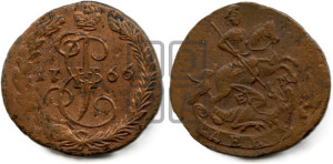 Денга 1766 года ЕМ (ЕМ, Екатеринбургский монетный двор)