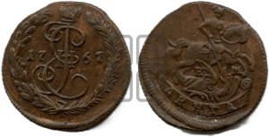 Денга 1767 года ЕМ (ЕМ, Екатеринбургский монетный двор)