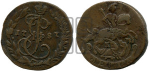 Денга 1787 года КМ (КМ, Сузунский монетный двор)