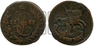 Полушка 1787 года КМ (КМ, Сузунский монетный двор)
