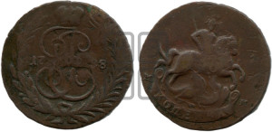 1 копейка 1788 года ММ (ММ или без букв, Красный  монетный двор)