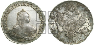 1 рубль 1749 года СПБ (СПБ под портретом)