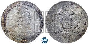 1 рубль 1780 года СПБ/ИЗ (новый тип)