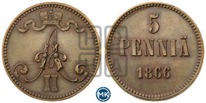 5 пенни 1866 года