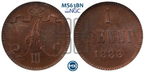 1 пенни 1888 года