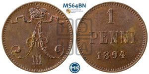 1 пенни 1894 года
