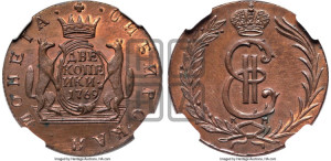 2 копейки 1769 года КМ (для Сибири). Новодел.