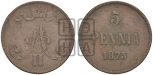 5 пенни 1875 года