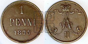 Пенни 1875 года