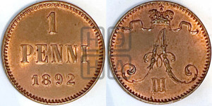 1 пенни 1892 года