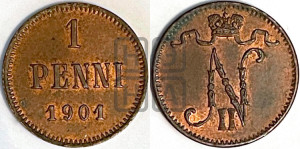 1 пенни 1901 года