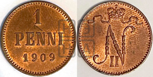 1 пенни 1909 года