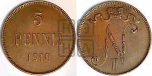5 пенни 1910 года