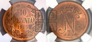 10 пенни 1916 года
