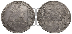 1 рубль 1737 года (тип 1735 года, с кулоном на груди)