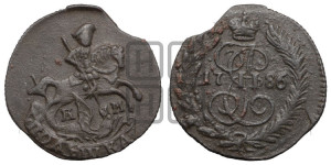 Полушка 1786 года КМ (КМ, Сузунский монетный двор)