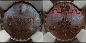 Пенни 1875 года