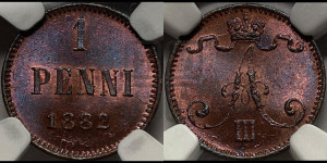 1 пенни 1882 года