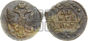 Денга 1747 года (с орлом на аверсе)