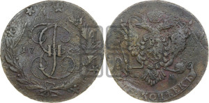 5 копеек 1763 года ММ (ММ, Красный  монетный двор)