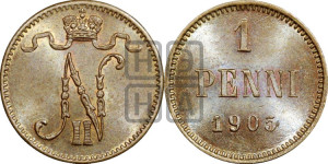 1 пенни 1905 года