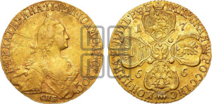 5 рублей 1766 года СПБ (без шарфа на шее)
