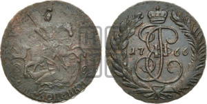 2 копейки 1766 года ММ (ММ, Красный  монетный двор)