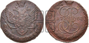 5 копеек 1788 года ЕМ (ЕМ, Екатеринбургский монетный двор)