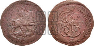 1 копейка 1788 года ММ (ММ или без букв, Красный  монетный двор)