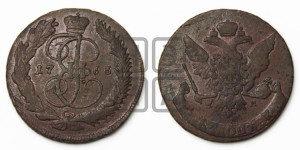 5 копеек 1763 года ММ (ММ, Красный  монетный двор)