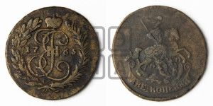 2 копейки 1765 года ММ (ММ, Красный  монетный двор)