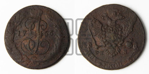5 копеек 1766 года СПМ (СПМ, Санкт-Петербургский монетный двор)