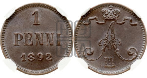 1 пенни 1892 года