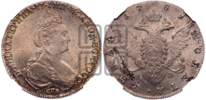 1 рубль 1781 года СПБ/ИЗ (новый тип)