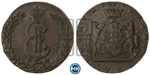 10 копеек 1780 года КМ (для Сибири)
