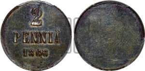 2 пенни 1866 года