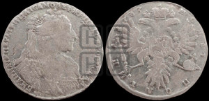Полтина 1737 года (тип 1735 года, без кулона на груди)