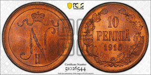 10 пенни 1915 года