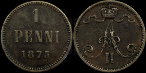 Пенни 1875 года