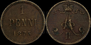 Пенни 1875 года