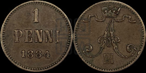 1 пенни 1884 года