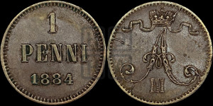 1 пенни 1884 года