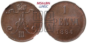 1 пенни 1884 года